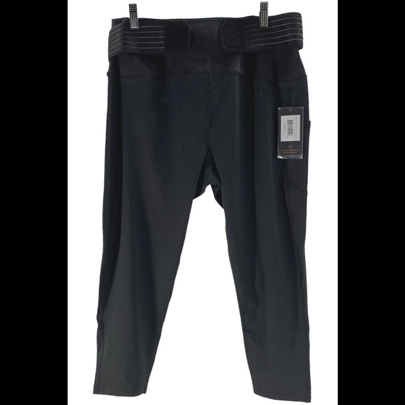 Tommie Copper Adjustable Back Support Capri Length Leggings Black - Regular - Picture 2 of 2